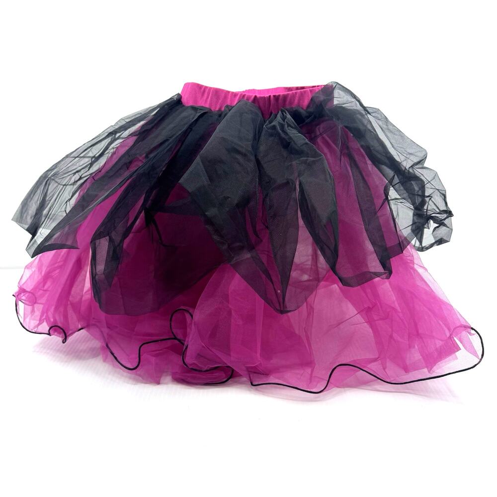 Weissman Fuchsia and Black Tulle Tutu Dance Costume Skirt Children's Medium